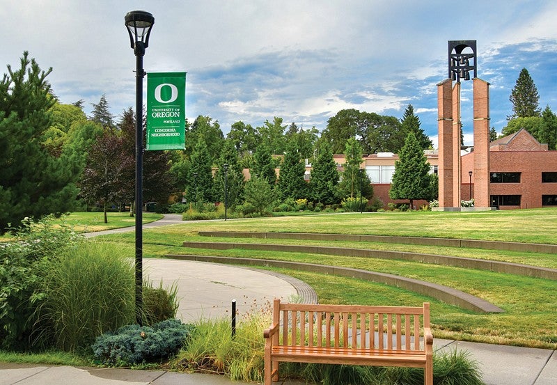 Photo of amphitheater at University of Oregon Portland, Concordia Neighborhood.