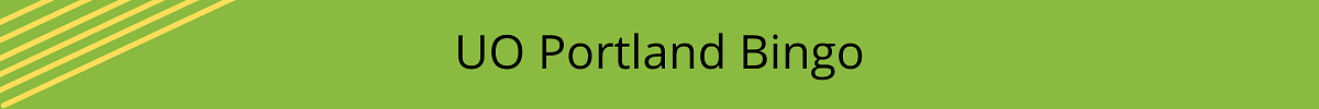 UO Portland Bingo