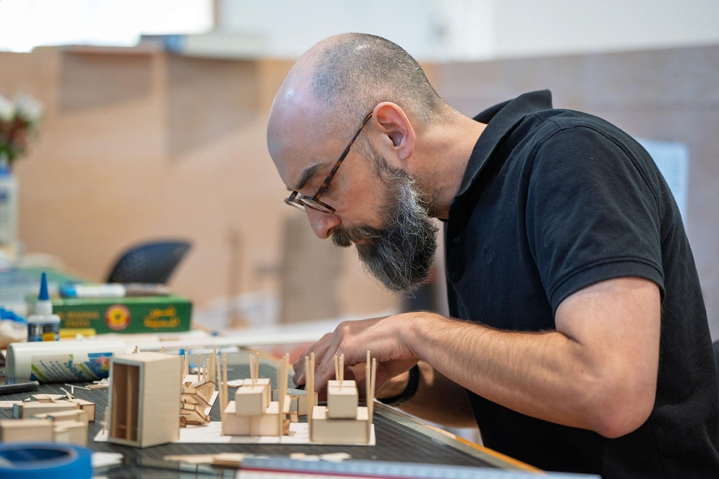 Architecture student builds city model