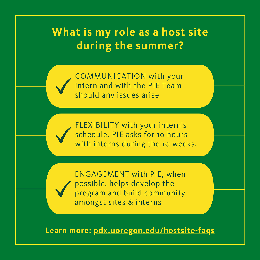 Image Description: What's my role during the summer? Communicate, have flexibility, and engage with the PIE program