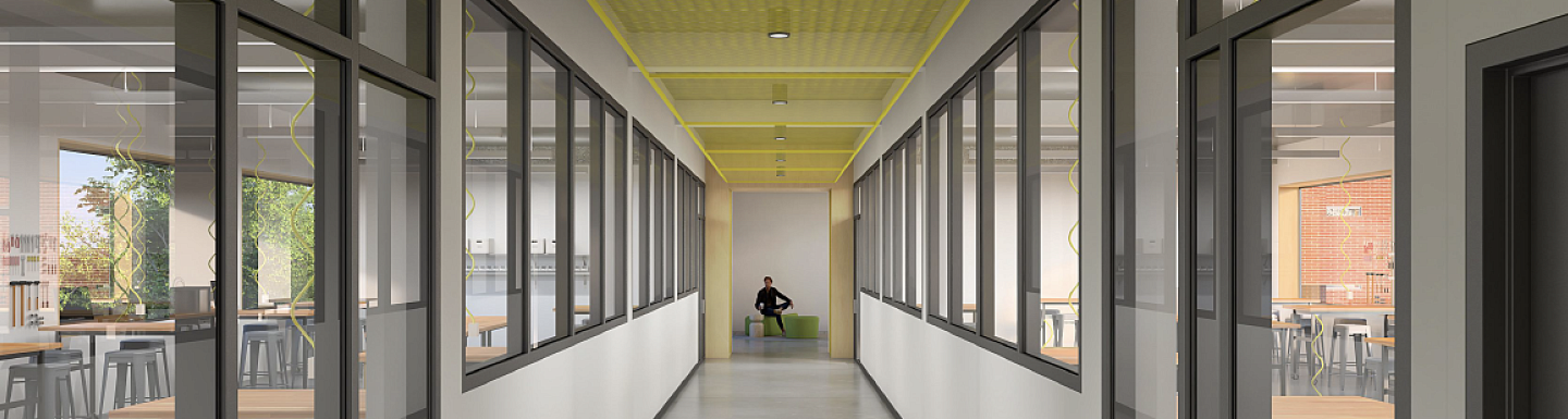 Innovation Buildings rendering hallway