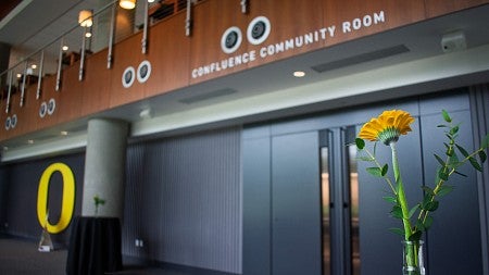 Alumni Atrium outside Confluence Community Room