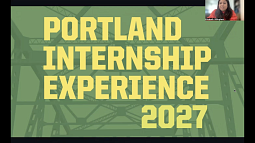 First slide of the Portland Internship Experience 2027 Info Session. This image links to the recorded session.