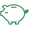 Green Piggy Bank icon