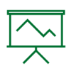 Green projector screen icon