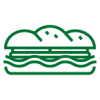 Green sandwich icon